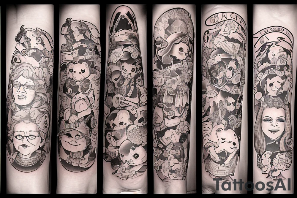 Grandma, gummy bear, angel, san fransisco tattoo idea