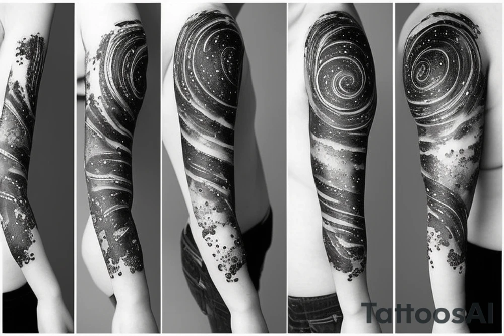 Galaxy and sexy and simple tattoo idea