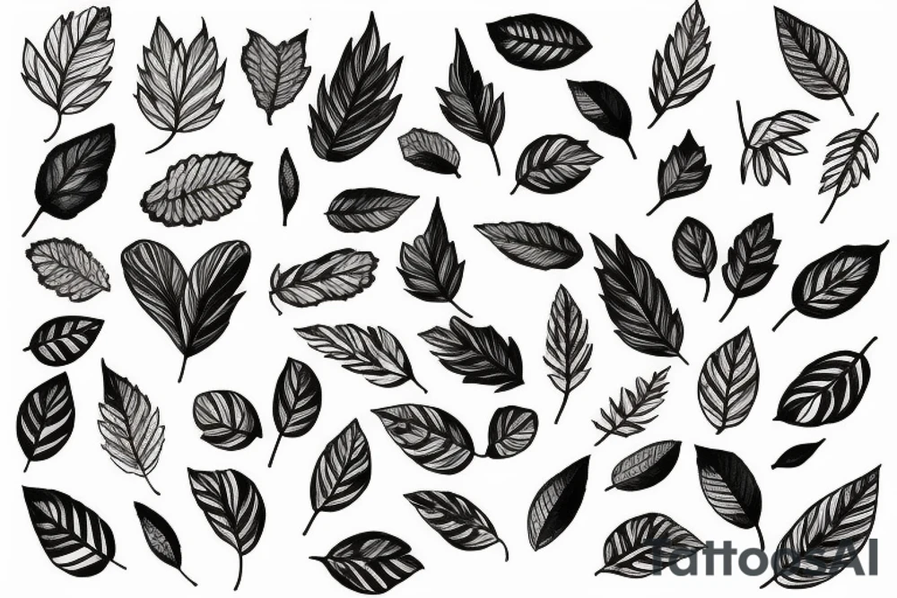 The leaves of the trees tattoo idea