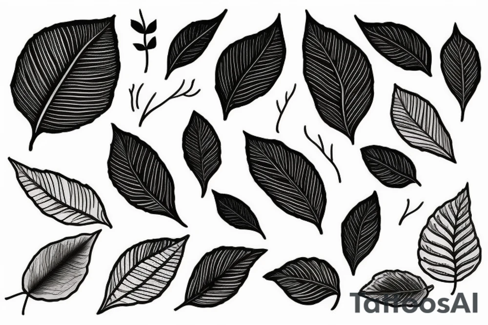 The leaves of the trees tattoo idea