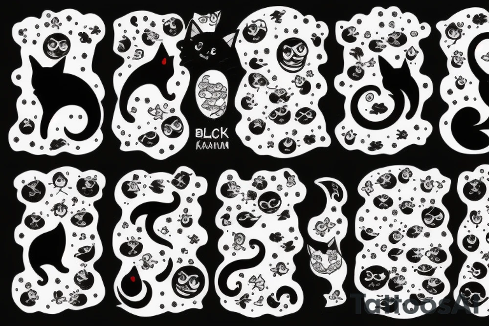 The black cat and the moon tattoo idea
