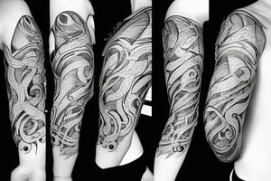 A shadow snake that wraps around the arm tattoo idea