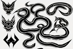 demon snake symbol tattoo idea