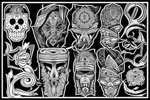 modern aesthetic tattoo idea