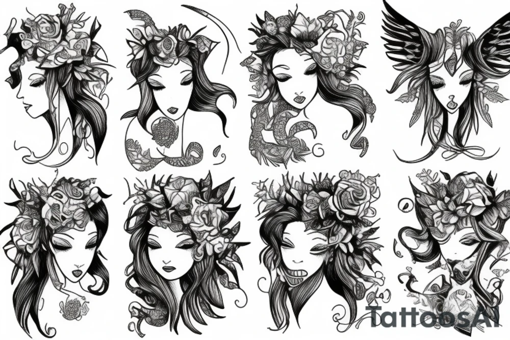 december capricorn fairy tattoo idea