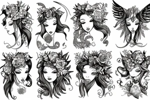 december capricorn fairy tattoo idea