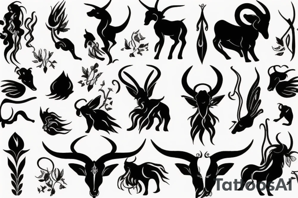 capricorn fairy tattoo idea