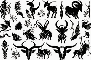 capricorn fairy tattoo idea