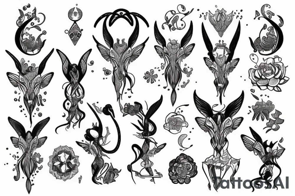 capricorn fairy tattoo idea