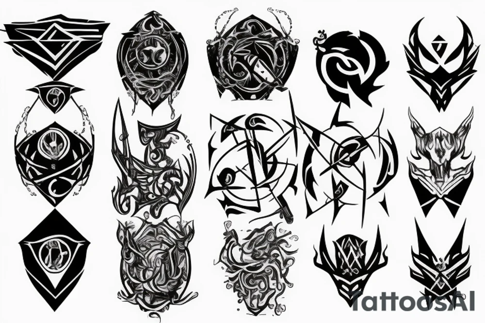 Cyber sigil tattoo idea