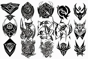 Cyber sigil tattoo idea