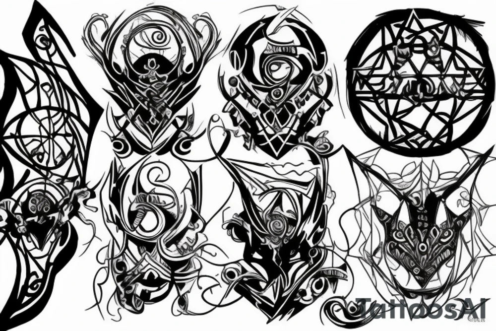 Cyber sigil tattoo idea