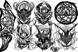 Cyber sigil tattoo idea
