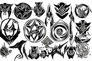 Cyber sigil tattoo idea