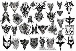 Cyber sigil tattoo idea