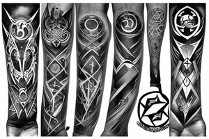 fantasy Cyber sigil on the forearm tattoo idea