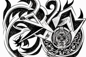 fantasy Cyber sigil on the forearm tattoo idea