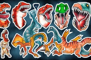 football dinosaur messi tattoo idea