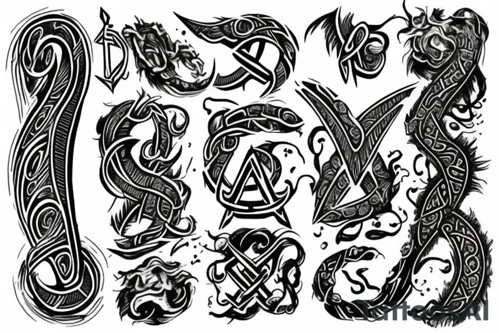 Mythical rune tattoo idea