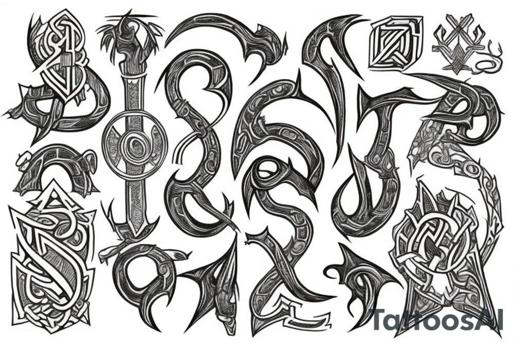 Mythical rune tattoo idea