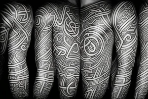 cyber sigil mythical rune tattoo idea