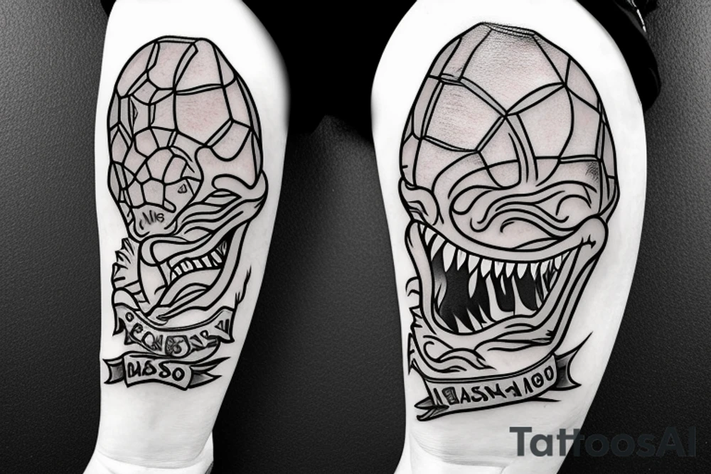 soccer dinosaur Messi tattoo idea