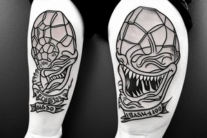 soccer dinosaur Messi tattoo idea