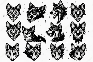soccer wolf dog rain tattoo idea