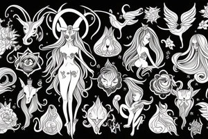 capricorn fairy tattoo idea