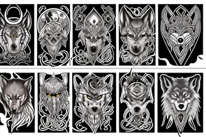 viking wolf tattoo idea