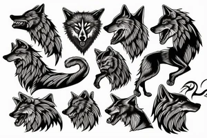 viking wolf tattoo idea