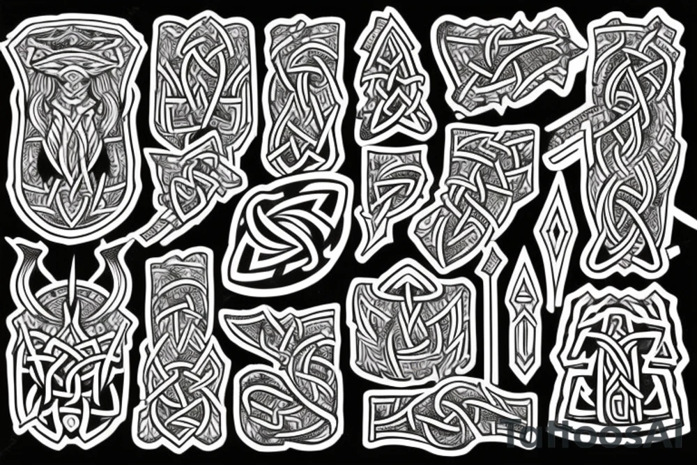 Magic ancient viking tattoo idea