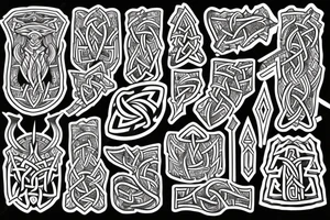 Magic ancient viking tattoo idea