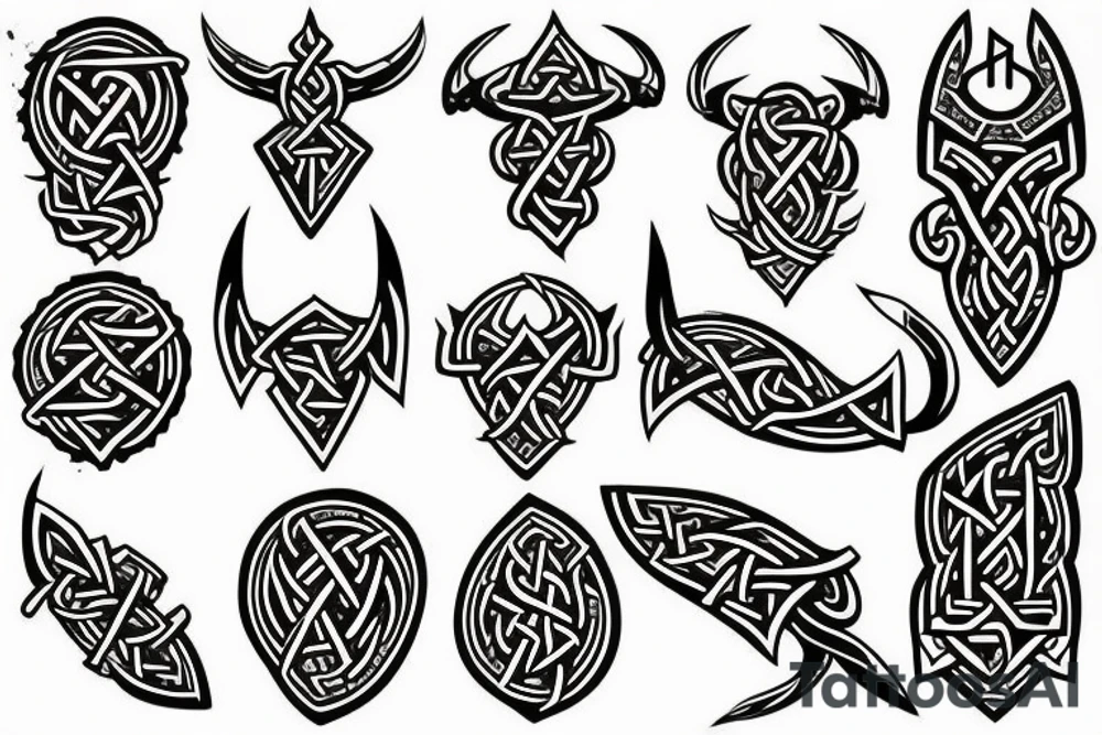 Magic ancient viking tattoo idea
