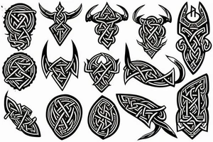 Magic ancient viking tattoo idea