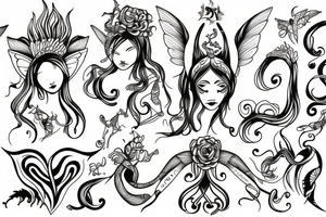 capricorn fairy tattoo idea