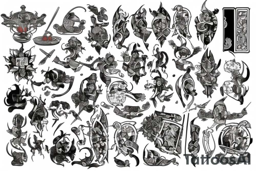 village medieval tattoo idea