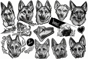 german shepard tattoo idea