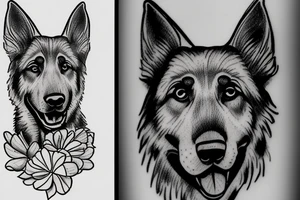 german shepard tattoo idea