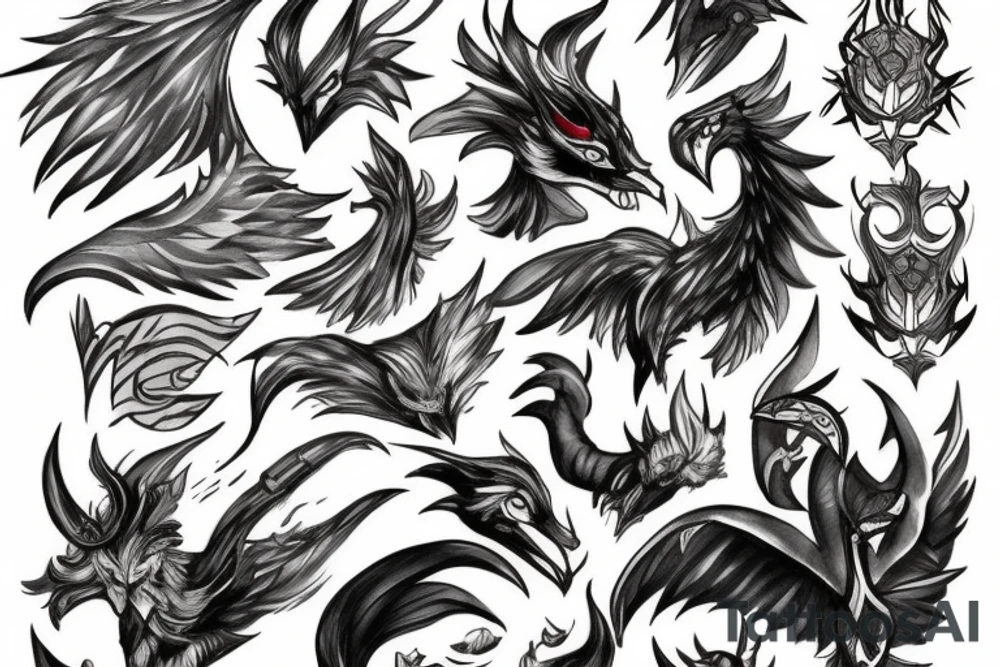 Rakan from league of legends tattoo idea