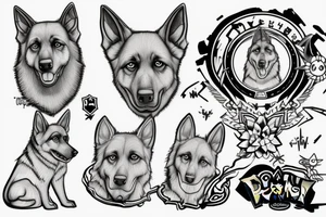 german shepard pokemon tattoo idea