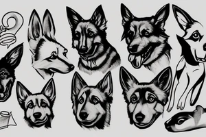 german shepard pokemon tattoo idea
