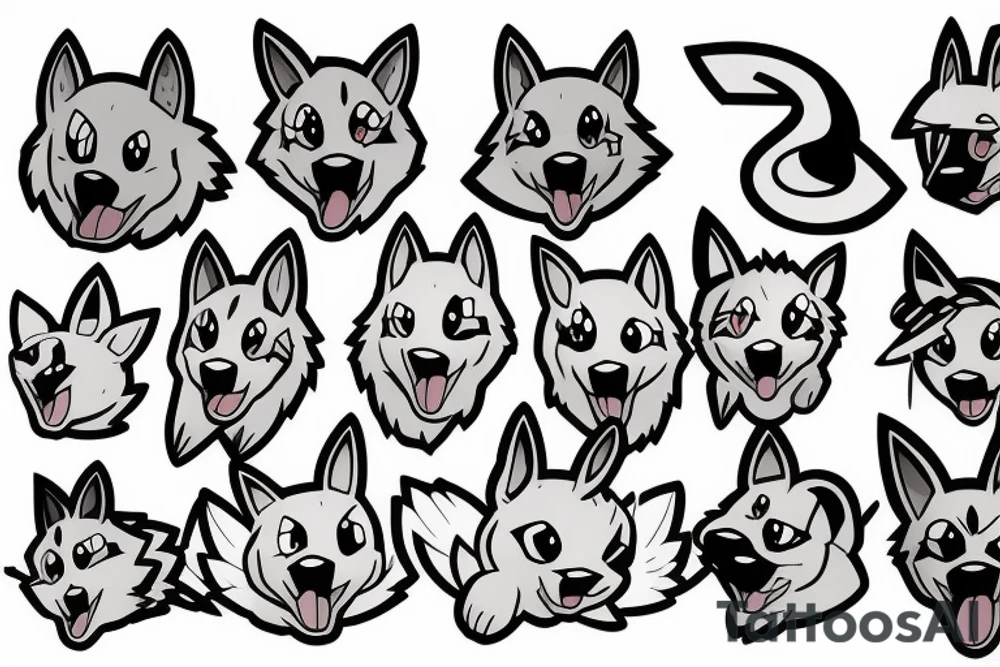 german shepard pokemon tattoo idea
