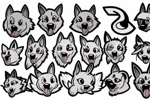 german shepard pokemon tattoo idea
