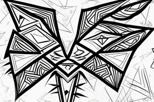 Linear triforce art tattoo idea