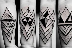 Linear triforce art tattoo idea