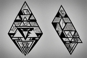 Linear triforce tattoo idea
