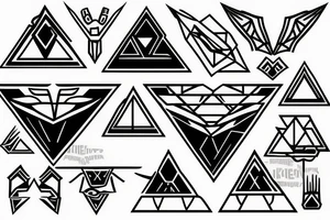 Linear triforce tattoo idea