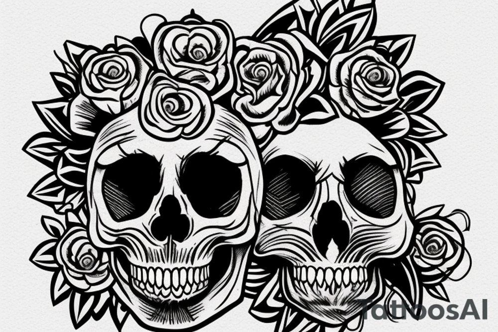shoulder tattoo of a skull momento mori tattoo idea