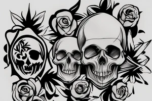 shoulder tattoo of a skull momento mori tattoo idea
